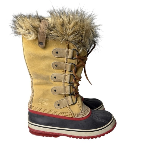 Sorel Joan of Arc Boots Waterproof Winter Faux Fur Size 8 Women's Tall Boots - Picture 4 of 15